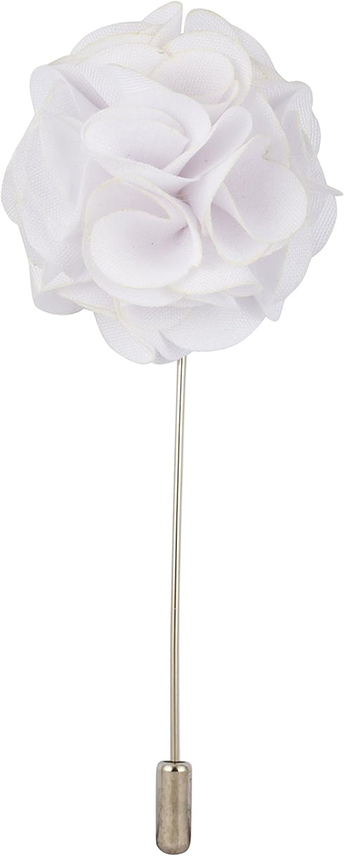 Knighthood Lapel Pin For Men White Bunch Flower Lapel Pin Brooch White Boutonniere Pin with Gift Box Suit Wedding Groom...