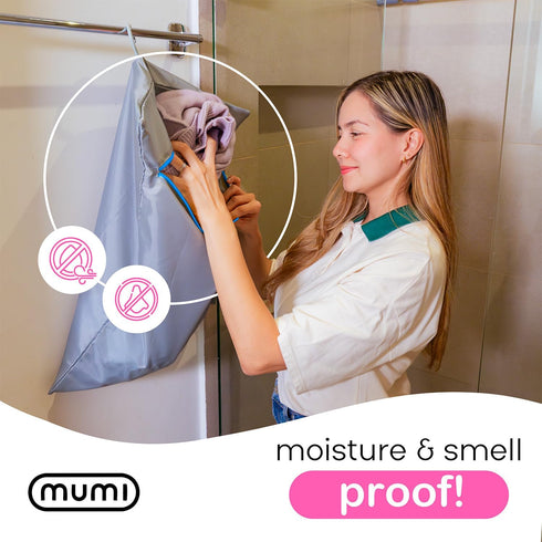 MUMI Travel Laundry Bag – Mesh Laundry Bags for Delicates with Hanger & Pouch | Delicates Bag for Washing Machine | Large Laundry Net Bag for Trav...