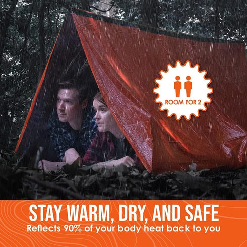 Go Time Gear Life Tent Emergency Survival Shelter – 2 Person Emergency Tent – Use As Survival Tent, Emergency Shelter, Tube Tent, Survival Tarp - ...