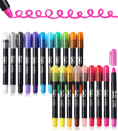 Mr. Pen- Washable Gel Crayons, 20 Pack, Twistable, Non-Toxic, Coloring Crayons...