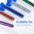 Teenitor 50 Pack Clear Plastic Test Tubes with Blue Caps, 13×78mm, Great for Halloween Party...