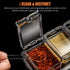 V·RESOURCING Clear Seasoning Box, 3 Pieces Seasoning Rack Spice Pots Storage Container for Spice Salt Sugar Cruet Liquid,Condiment Jars with 3 Spo...