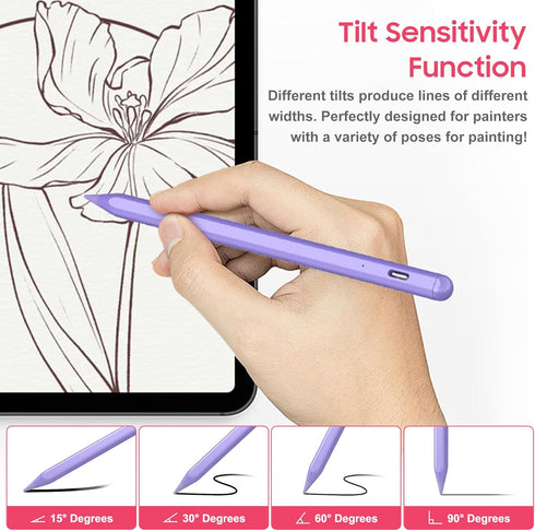 Stylus Pen for iPad,Tilt Sensitivity & Palm Rejection Magnetic Bluetooth Stylus Pen for iPad 9th&10th Generation Compatible with iPad Pro11&12.9''...