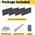 4 Pack Aluminum Gutter Valley Splash Guard,Keep Water from Overshooting The Gutter,for Valley,Corner,or Straight,10 inch Each Piece,Grey...