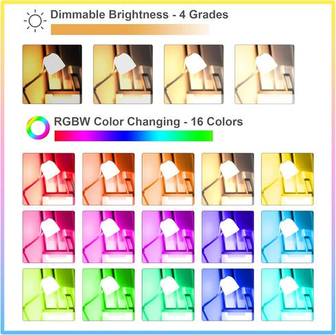 Dimmable E26 Warm LED Light Bulb, 6W RGBW Color 500LM with 16 Color Changing Modes for Christmas, Party etc with Remote Control 2 Pack...
