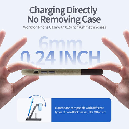 3 in 1 Charging Station for iPhone - 33W Fast Charging Station for Apple Devices, Charging Dock for iPhone 14/13/12/11, Apple Watch and AirPods (3...
