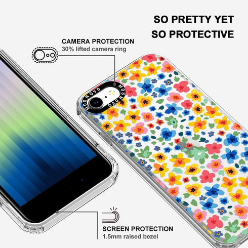 MOSNOVO Compatible for iPhone SE 2022 Case/iPhone SE 3 Case/iPhone SE 2020 Case/iPhone 8 Case/iPhone 7 Case, Flower Lovely Floral Design for Women...