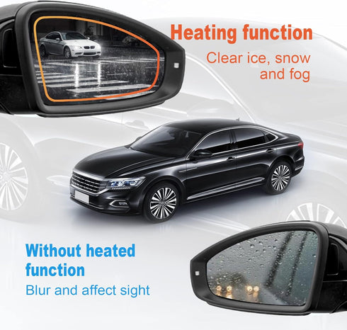 Passenger Right Side View Heated Mirror Glass Replacement for 2011 2012 2013 2014 2015 2016 2017 2018 Volkswagen VW Passat Jetta Beetle Side Mirro...