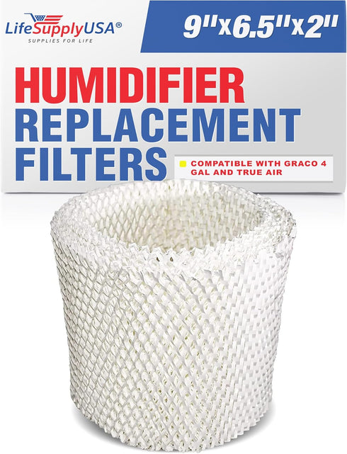 LifeSupplyUSA Humidifier Replacement Filter Compatible with Graco 4 Gallon Model 2H02 2H03 and Compatible with Hamilton Beach TrueAir 05520 05521 ...