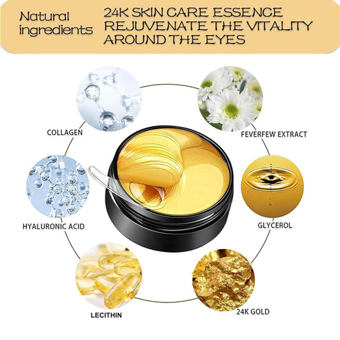 Under Eye Patches, 24K Gold Eye Mask, Eye Patches for Puffy Eyes and Dark Circles Reduce Eye Bags Fine Lines Smooth Wrinkle, Anti-Aging,Hydrating,...