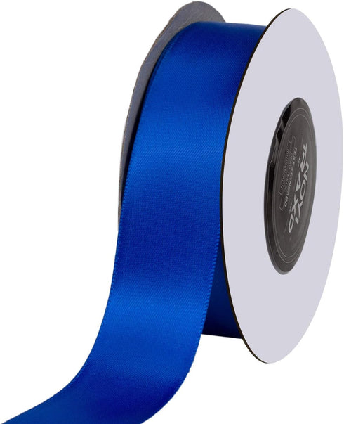 NOYI TRAXD 20 Yards Blue 1 inch Wide Double Faced Polyester Satin Ribbon for Craft,Wedding,Gift Wrapping,Bow Making & Other Projects...