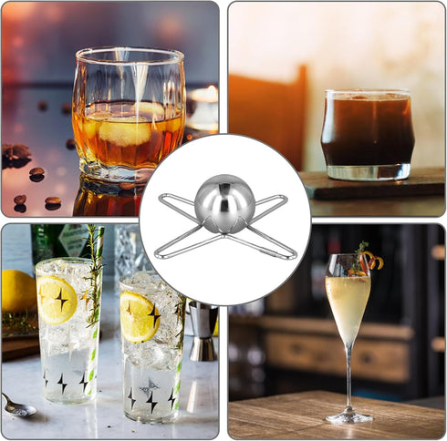 Coffee Cooling Ball, 1.57 Inch Stainless Steel Espresso Ball Reusable Coffee Freezer Ball Unleash Original Flavors Coffee Cooling Tool for Coffee ...