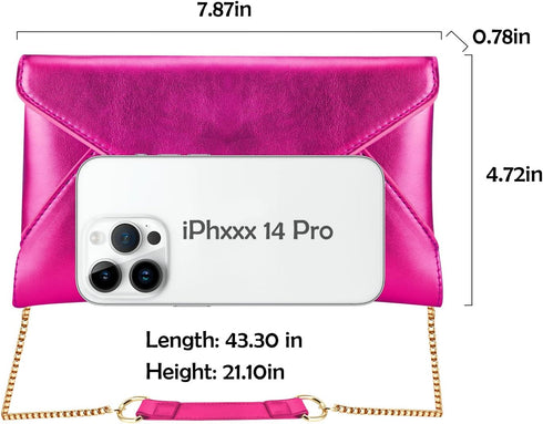 Evening Clutch Purse for Women Small Envelope Crossbody Bag Shiny Shoulder Handbag for Wedding Prom Party Date...