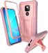 ExoGuard for Moto G Play 2021 Case, Rubber Shockproof Full-Body Cover Case Built-in Screen Protector and Kickstand Compatible with Moto G Play 202...