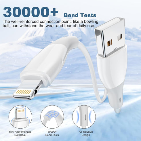 iPhone Charger Apple MFI Certified 3 Pack Lightning Cable 6 FT Fast Charging iPhone Charger Cord iPhone Charging Cable Compatible with iPhone 14/1...