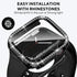 2 in 1 Bling Waterproof Case for Apple watch Series 8 7 45mm, 360 Protective PC Cover Front & Back Bumper with Tempered Glass Screen Protector, Cr...