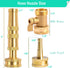 Solid Brass Heavy Duty Adjustable Twist Hose Nozzle,CM CUMIZON Jet Sweeper Nozzle, High Pressure Hose Nozzle with On-Off Valve, Leak-Free Operatio...
