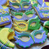 Mardi Gras New Orleans Cookie Cutters 4-Pc. Set Made in the USA by Ann Clark, King Crown, Princess Crown, Mask, Fleur de Lis...