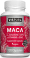 Maca Root Capsules 5000 mg + L-Arginine, Vitamins B6 + B12, OPC and Zinc, Energy Boosting Formula* for Men and Women, 120 Vegan Tablets with Organ...