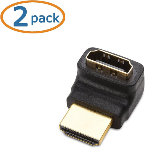 Cable Matters 2-Pack Right Angle HDMI Adapter (270 Degree HDMI Right Angle) with 4K and HDR Support...