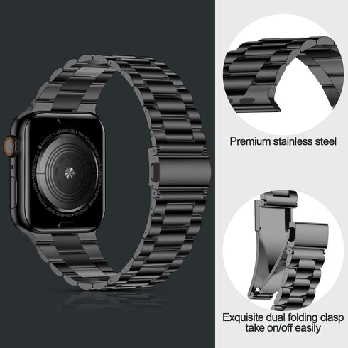 iiteeology Lightweight Stainless Steel Band Designed for Apple Watch Ultra 2 & Ultra, Series 1-10, 46mm, 45mm, 44mm, 42mm, Replacement iWatch Band...