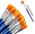 20 PCS Small Kids Paint Brushes 4.1 Inch Flat Tip Paint Brushes with Round Acrylic Paint Brushes Set Craft Brushes for Detail Painting Kids Classr...