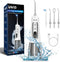 Water Dental Flosser Portable Teeth Cleaner 9 Modes Water Picks 300ml Large Tank Cordless Oral Irrigator Rechargeable Ipx7 Waterproofe High Pressu...