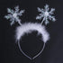 Lurrose 2pcs Christmas Feather Snowflake Headbands Merry Christmas Hairbands Head Boppers Headdress Costume Props for Women Girls Children...