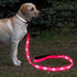 BSEEN LED Dog Leash - USB Rechargeable Light Up Dog Leash - Glowing Pet Leash - LED Dog Lead for Nighttime Dog Walking (Pink?, 47 Inch)...