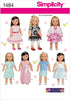 Simplicity 1484 Doll Clothes Sewing Patterns for 18'' Dolls...