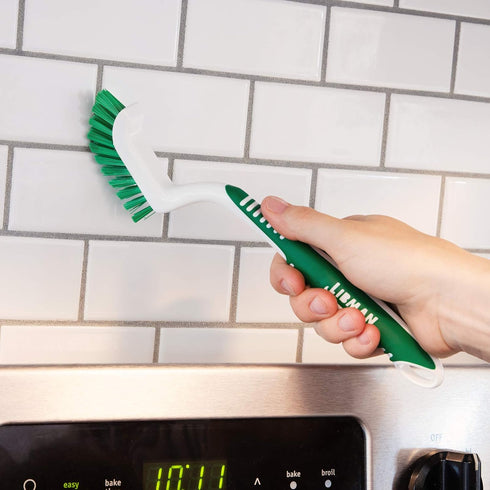 Libman Scrub Brush Kit – Three Different Durable Brushes for Grout, Tile, Bathroom, Kitchen. Easy to Handle, Strong Fibers for Tough Messes – Fami...