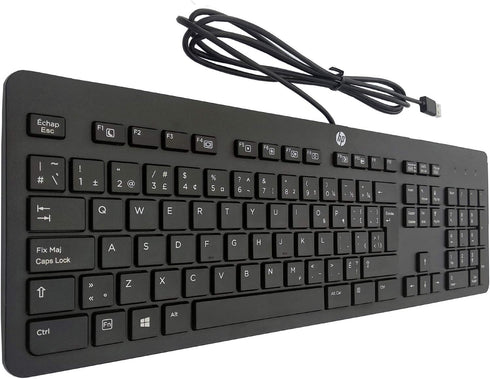 HP Hewlett Packard Business Black USB Slim Style Windows Enhanced Keyboard P/N 803823-001...