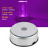 LED Colorful Lighted Display Base LED Colorful Light Unique Rotating Crystal Display Base Stand Holder with AC US Adapter Silver...
