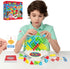 iYuePeng 32 Pcs Tetra Balance Tower Stacking Games Team Building Blocks Board Game for Kids & Adult, Drop The Pile of Tower STEM Toys for 2 Player...