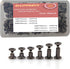 ALLOYMSYY 110 Sets Black Chicago Leather Fasteners Leather Rivets Kit for Shoe/Belt Repair/Fabric Rivets...