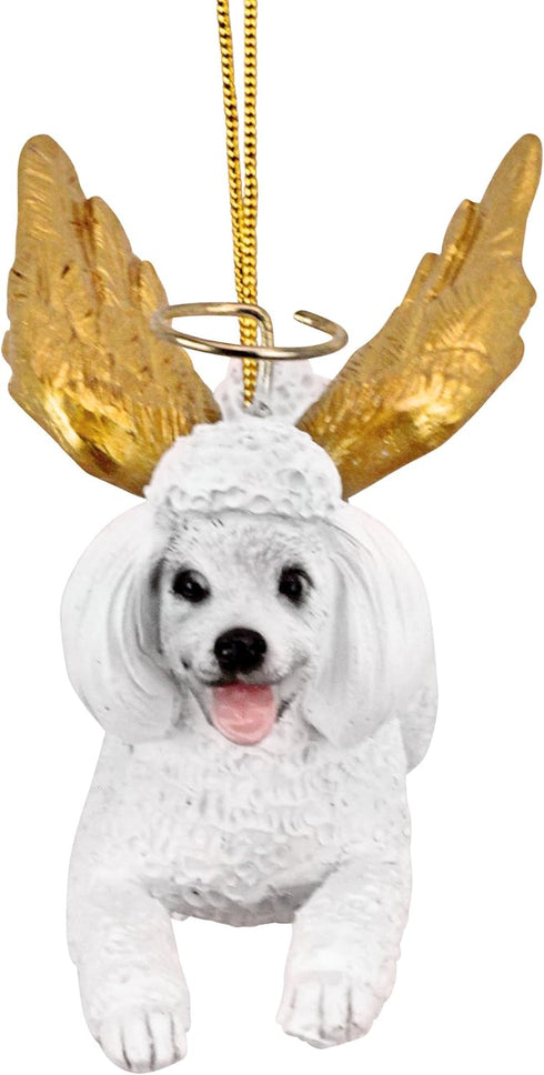 ANGEL WHITE POODLE ORNAMENT...