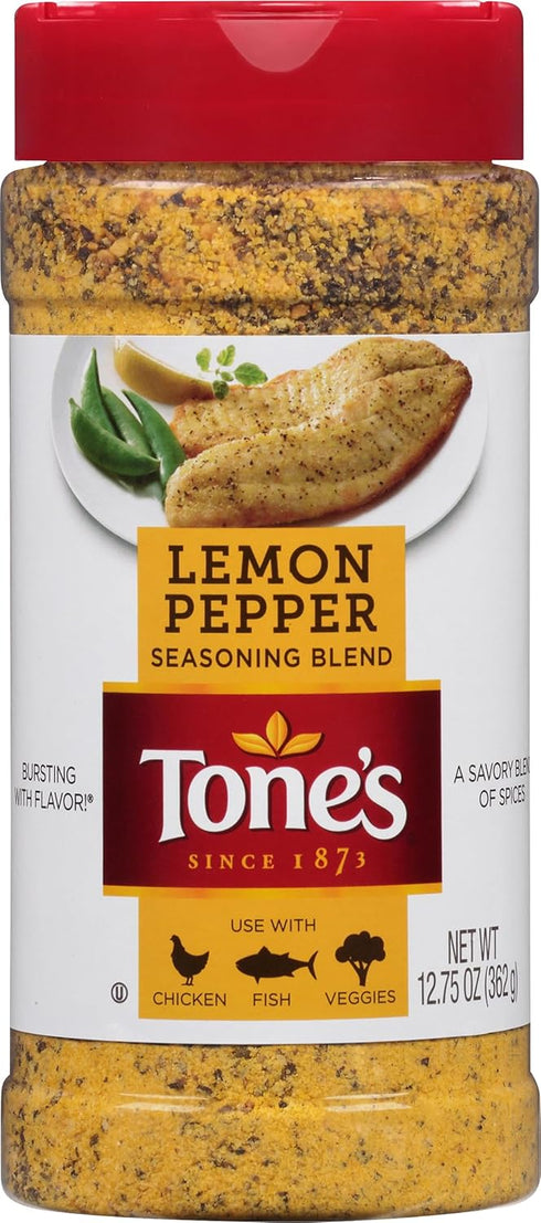 Tone's Lemon Pepper Seasoning Blend, 12.75 Ounce...