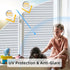 DUOFIRE Window Film Blinds Pattern Privacy Window Film Glass Film Static Cling Glass Film No Glue Anti-UV Window Sticker for Bathroom Bedroom Livi...
