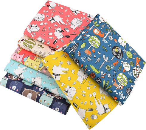 Fat Quarters Fabric Bundles, 7 Pcs 100% Cotton 20” x 20” (50cmx50cm) Precut Quilting Fabric Squares Sheets for DIY Patchwork Sewing Quilting Craft...