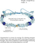 Jewever Aquamarine/Lapis Lazuli Chips Tumbled Stones Anklets Healing Crystals Anklet Bracelets for Women Energy Gemstones March Birthstone Gifts J...