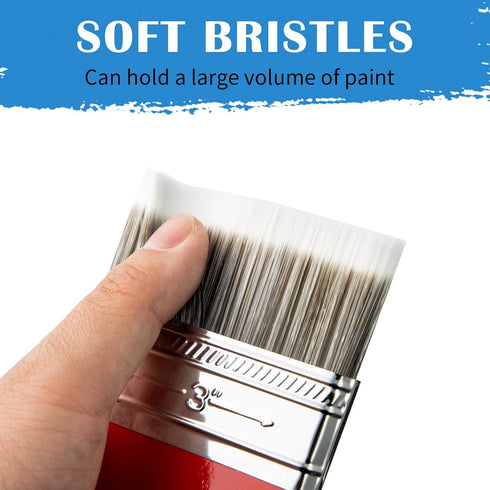 Falling in Art Flat Paddle Paint Brush with Long Handle, Large Scale Brush for Oil and Acrylic Paints, 2 Inch...