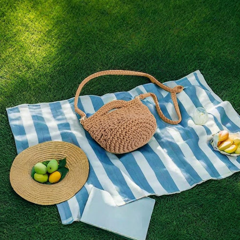 Summer Crossbody Bag Crochet Purse Women Handbag Beach Bag Knit Bag Shoulder Bag for Travel Vacation Khaki...