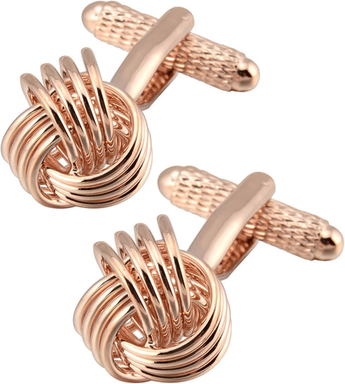 Twist Knot Cufflinks in Gift Case Cuff Links for Men Lady Daily Shirt Buttons Business Wedding Gift Party Tuxedo Shirt Accessory...