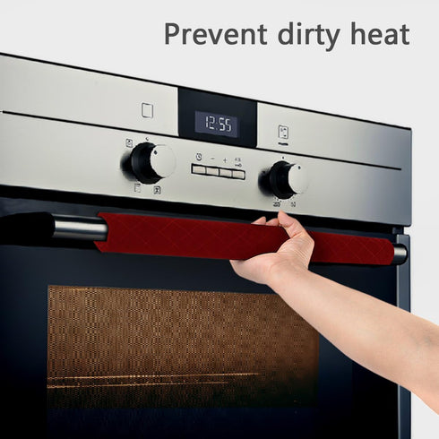OUGAR8 Refrigerator Door Handle Covers,Keep Your Kitchen Appliance Clean from Smudges,Fingertips,Drips&Food Stains,Perfect for Dishwashers(12" L3.75 W,Burgundy)