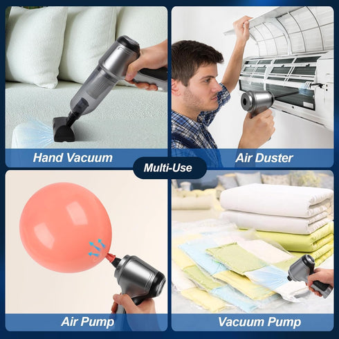 Mini Handheld Vacuum Cleaner Cordless - Car Vacuum Portable Rechargeable with High Power Brushless Motor 12000 PA Strong Suction 3 in 1 Mini Hand ...