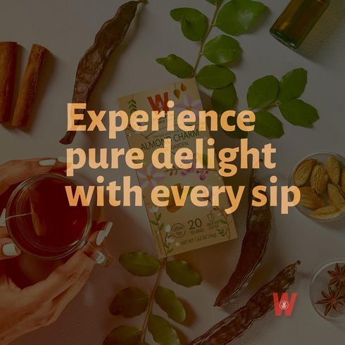 Wissotzky Almond Charm Tea Bags (4 Pack - 20 bags each) Caffeine Free, Infused With Premium Fruit & Herbal Tea Leaves “AKA Chemdat Hashaked”...