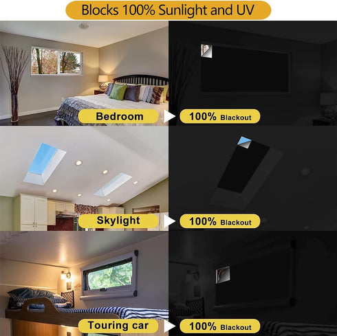 Blackout Shades - (39" x 57") Portable 100% Windows Blackout, Blackout Curtains for Bedroom, Temporary Shades & Blinds for Window, Home, Baby Room...