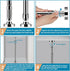 2 Pcs Undermount Sink Brackets Adjustable, Stainless Steel Sink Support Legs, Drill Free Sink Installation and Repair Kit System for Kitchen, Bath...