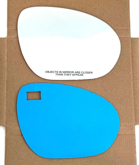 New Replacement Convex Mirror Glass with Full Size Adhesive for 2009-2014 Nissan Juke Cube Passenger Side View Right RH...
