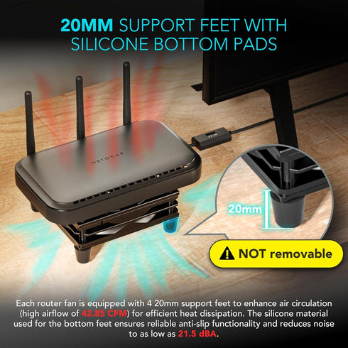 USB Router Fan, include 1000mm Extension Cable with 3-Speed Adjustable Controller, Cooling Case Fan for Receiver DVR Xbox TV Box Router 120mm x 25...